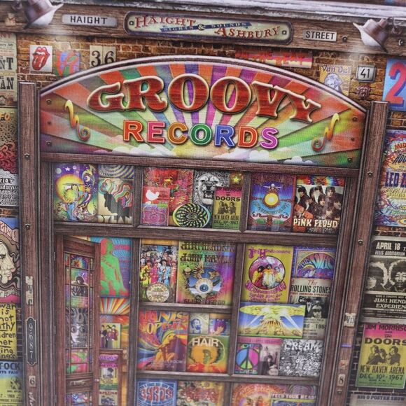 Springbok 1000 pc Puzzles Lot 2 Groovy Records and Bait Shop Fathers Day - Picture 11 of 11
